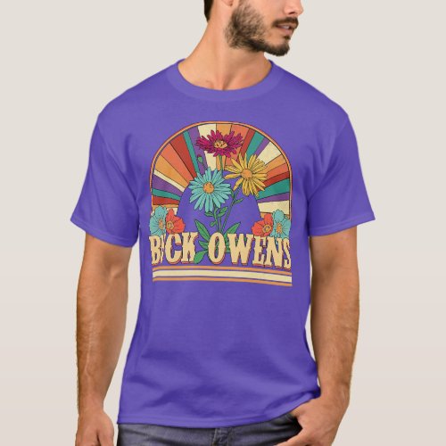 Buck Flowers Name Owens Personalized Gifts Retro S T_Shirt