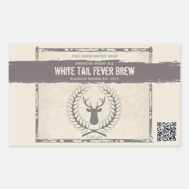 Buck Grunge Custom Beer Labels (Front)