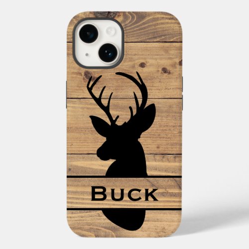 Buck Head Black Silhouette iPhone 14 Case