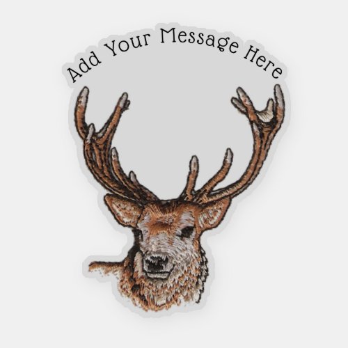 Buck Head Deer Sticker
