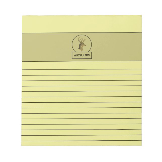 Buck Head Light Yellow Notepad (Front)