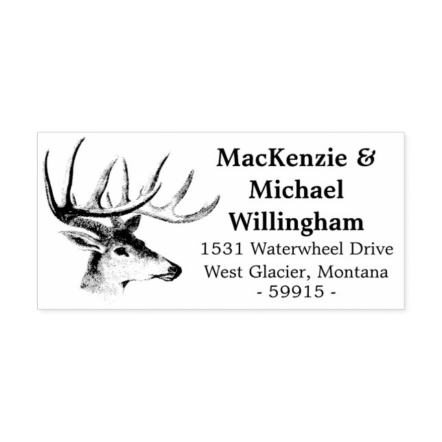 Buck Head Self Inking Return Address Stamp (Design)