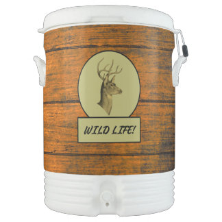 Buck Head Wood Grain Beverage Cooler