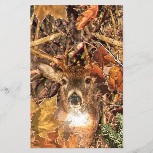 Buck in Camo White Tail Deer Flyer (Front)