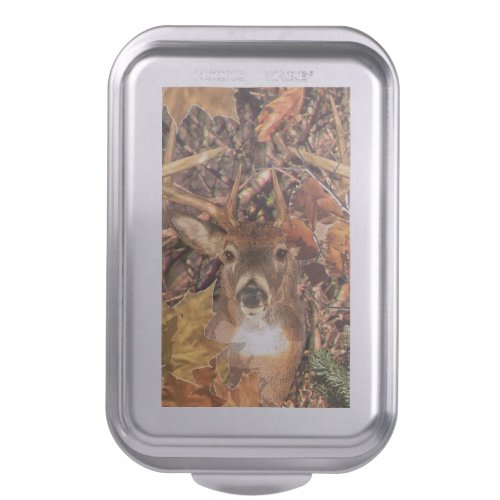 Buck in Camouflage White Tail Deer Cake Pan