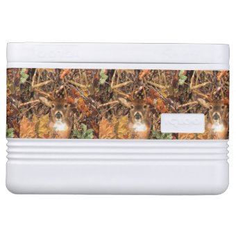 Buck in Camouflage White Tail Deer Drink Cooler | Zazzle