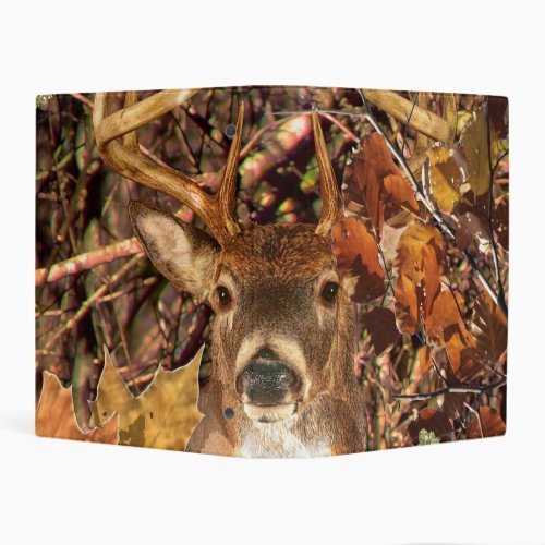 Buck in Camouflage White Tail Deer Mini Binder