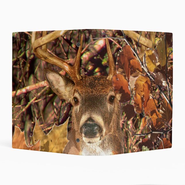 Buck in Camouflage White Tail Deer Mini Binder (Background)