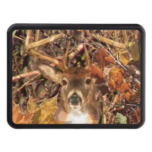 Buck in Camouflage White Tail Deer Trailer Hitch Cover