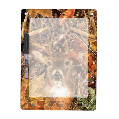 Buck in Fall Camo White Tail Deer Dry_Erase Board