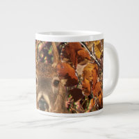 Buck in Fall Camo White Tail Deer Travel Mug