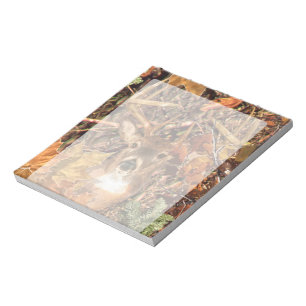 Buck in Fall Camo White Tail Deer Notepad