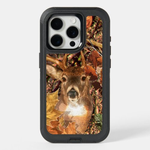 Buck in Fall Camo White Tail Deer iPhone 15 Pro Case