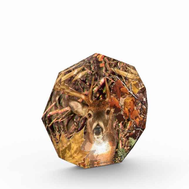 Buck in Hunter Camo White Tail Deer Award (Left)