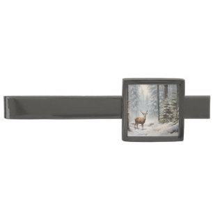 Buck In Woods Tie Bar