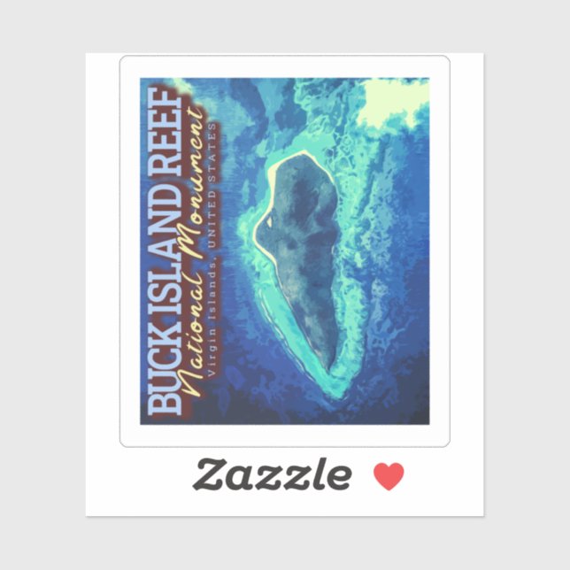 BUCK ISLAND REEF - VIRGIN ISLANDS UNITED STATES STICKER (Sheet)