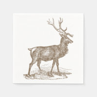 Buck Mule Deer Letterpress Style