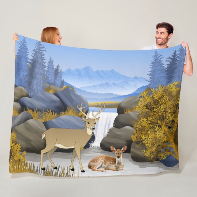 Buck n' Cozy Fleece Blanket (In Situ)