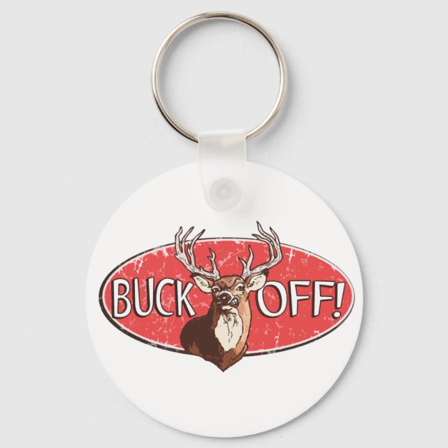 Buck Off by Mudge Studios Keychain (Front)