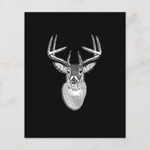 Buck on Black design White Tail Deer Flyer