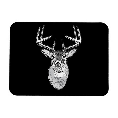 Buck on Black design White Tail Deer Magnet