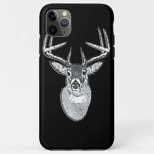 Buck on Black  White Tail Deer iPhone 11 Pro Max Case