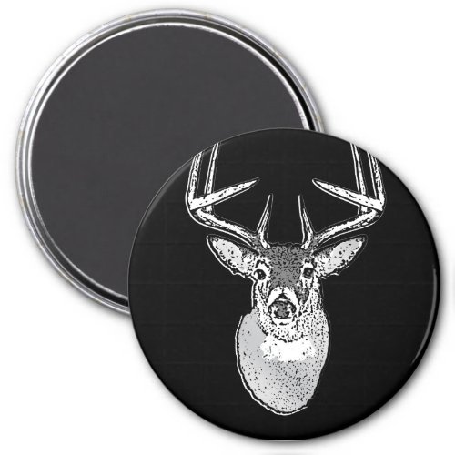 Buck on Black White Tail Deer classic Magnet