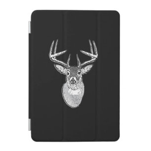 Buck on Black White Tail Deer head iPad Mini Cover