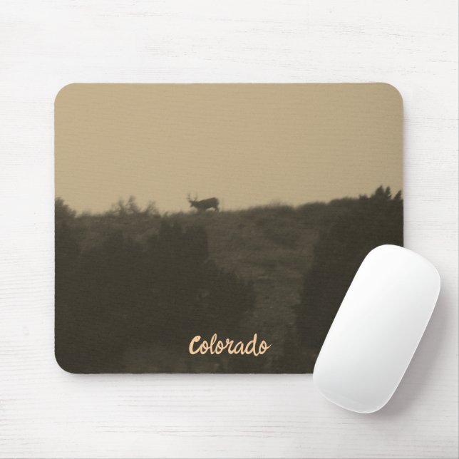 Buck On The Mountain Mouse Pad (With Mouse)