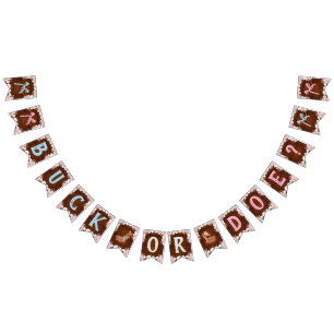 Buck or Doe? Baby Shower Reveal Bunting Flags