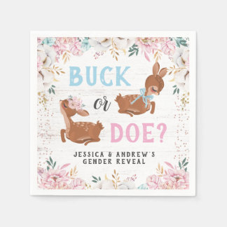 Buck or Doe? Baby Shower Reveal Napkins