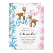 Buck or Doe Gender Reveal Invitation Winter