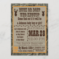 Buck or Doe Gender Reveal Invitations