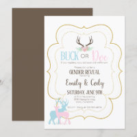 Buck or Doe Gender Reveal Party Baby Shower