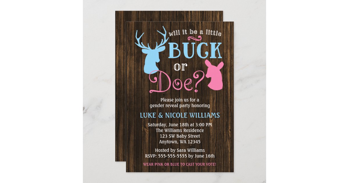Banner/Buck or Doe Gender Reveal Banner/Woodland Baby Announcement/Rustic Baby Shower Decor/buck or Doe Sign Buck or Doe 