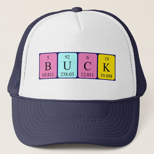 Buck periodic table name hat (Front)