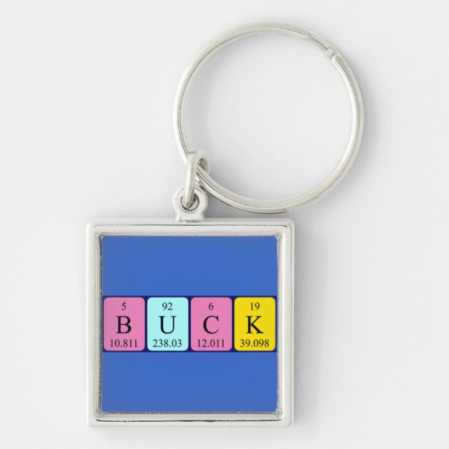 Buck periodic table name keyring (Front)