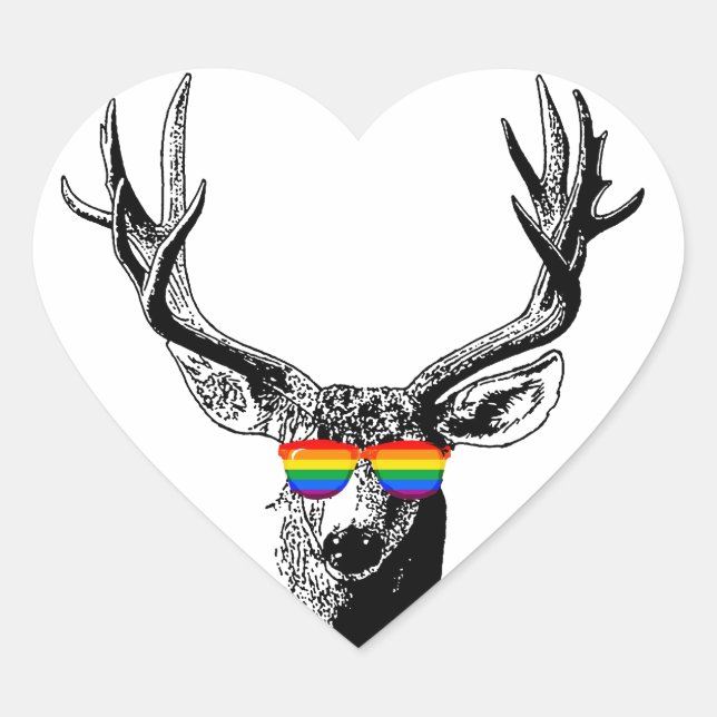 BUCK PRIDE HEART STICKER (Front)