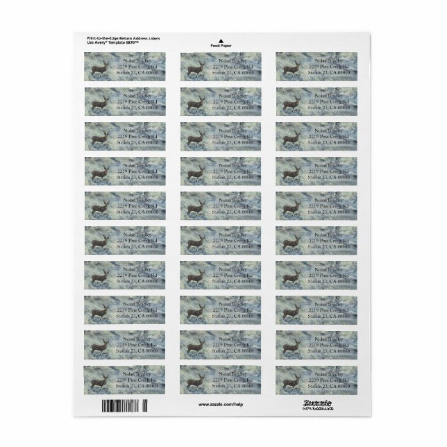 Buck River Label (Full Sheet)