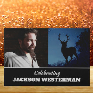 Buck Silhouette at Night Memorial Guest Book