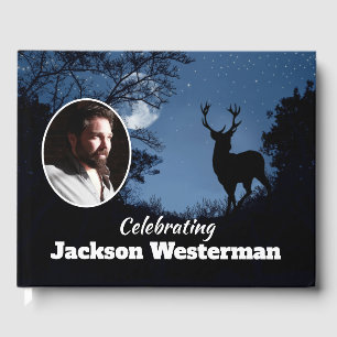 Buck Silhouette at Night Memorial Guest Book