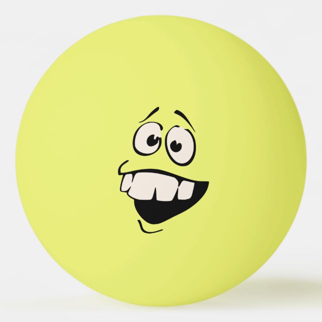 Buck Teeth Face Ping Pong Ball (Front)