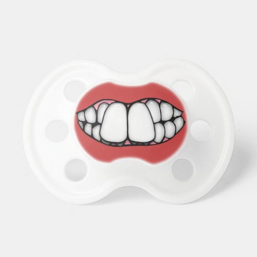 Buck Teeth Pacifier - Big buck teeth on your baby paci makes baby look funny. Get this pacifier so your baby can get some of the laughs, it's not all about you.