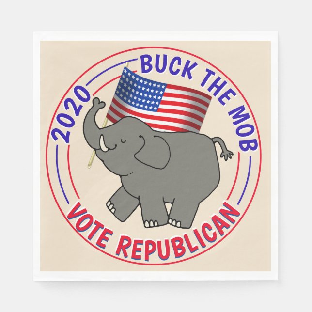 Buck The Mob Vote GOP Election Party Napkins (Front)