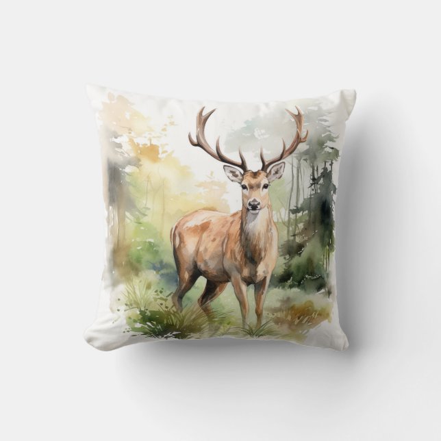 Buck Throw Pillow (Front)