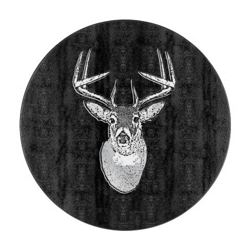 Buck trophy on Black White Tail Deer Cutting Board