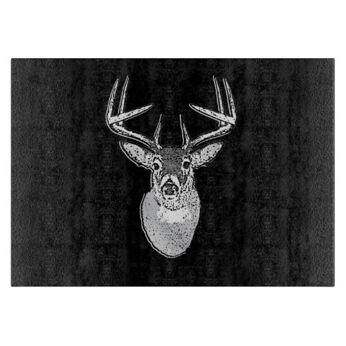 Buck trophy on Black White Tail Deer Cutting Board