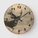 Buck Wall Clock at Zazzle