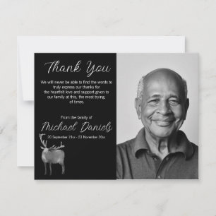 Buck with Antlers Funeral Thank You Cards