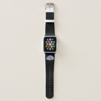 Buck with Big Rack Against Full Moon Apple Watch Band